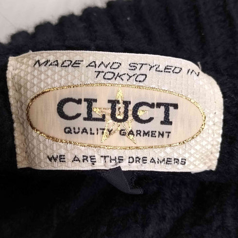 クラクトワークス Cluct Works 裾ロゴパッチ ケーブル編み ウール クルーネック ニット セーター メンズ JPN:M